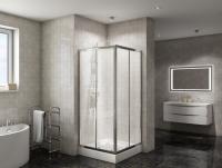 Душевой уголок квадратный DUE-A-2-90-C-Cr 900x900x1900 BelBagno