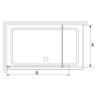 Душевая перегородка RGW WA-012B 120*200 35101212-84 профиль Чёрный стекло Прозрачное(Принт) 8 мм RGW