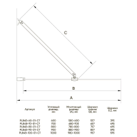 Шторка на ванну 800x1500 PL84B-80-01-C7 цвет профиля Чёрный матовый стекло Прозрачное Veconi