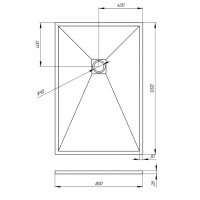 Душевой поддон прямоугольный 1000x800x30 TZW21-108-R1 VECONI