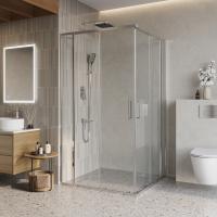 Душевой уголок квадратный LUCE-A-22-100+30-C-Cr 1300x1300x1950 BelBagno