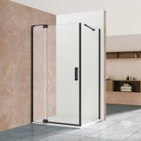 Душевой уголок, прямоугольный VSR-1E901090CLB 900/1000х900х2000 профиль черный стекло прозрачное VINCEA