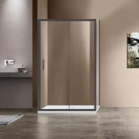 Душевой уголок, прямоугольный VSR-1G9011CLGM 1100х900х1900 профиль вороненая сталь стекло прозрачное VINCEA