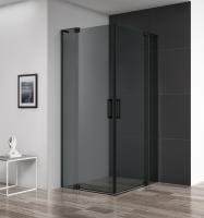 Душевой уголок прямоугольный.     SLIDER-A-2-100/110-GRIGIO-NERO (1000-1100)x(1000-1100)x1950 Cezares