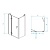 Душевой уголок RGW PA-77-1B L (PA-07B L + Z-060-2B + держатель O-204B) прямоугольный  100*100*195 410877100-084L профиль Чёрный стекло Прозрачное(Принт) 6 мм RGW